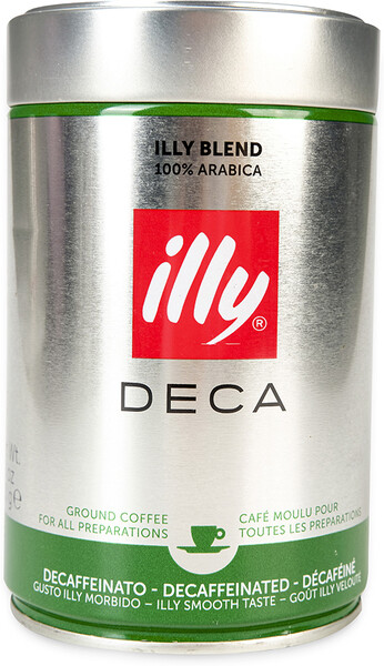 Кофе молотый Illy Эспрессо без кофеина 250 г ж/б Италия