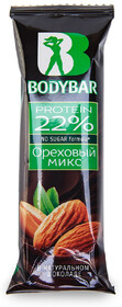 Батончик Bodybar протеиновый 22% Ореховый микс в горьком шоколаде 50г