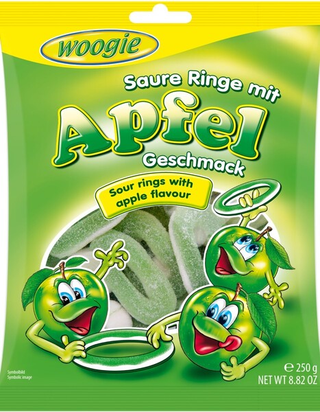 Жевательные конфеты со вкусом яблока 