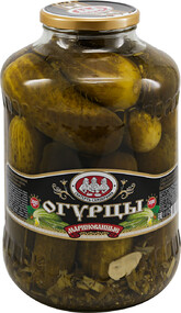 Огурцы маринованные СКАТЕРТЬ-САМОБРАНКА, 3 л