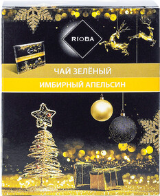 Чай зеленый Rioba Имбирный апельсин в пирамидках 2 г 20 шт