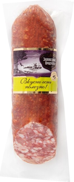Колбаса сыровяленая ЗАПОВЕДНЫЕ ПРОДУКТЫ Липецкая особая, 400г Россия, 400 г