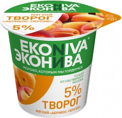 БЗМЖ Творог мягкий ЭкоНива 5% персик/ абрикос 125г