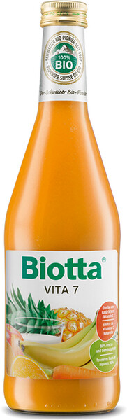 Био-напиток Biotta Вита 7 фруктово-овощной 90% сока, 500 мл., стекло
