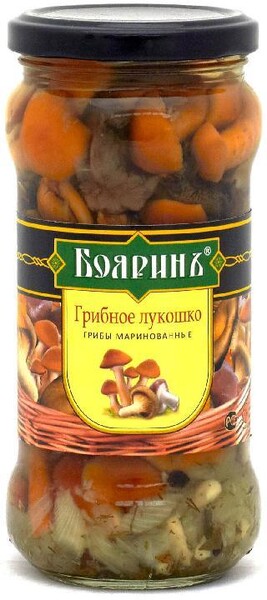 Грибы Бояринъ, Грибное лукошко маринованное, 314 мл., стекло