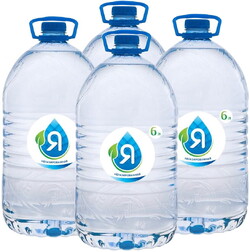 Вода минеральная Я Природная столовая питьевая негаз. ПЭТ Россия, 6 L