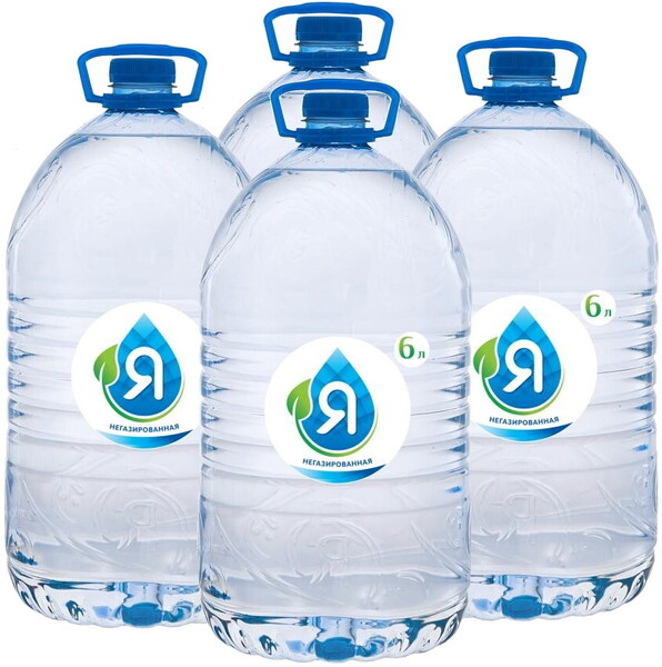 Вода минеральная Я Природная столовая питьевая негаз. ПЭТ Россия, 6 L