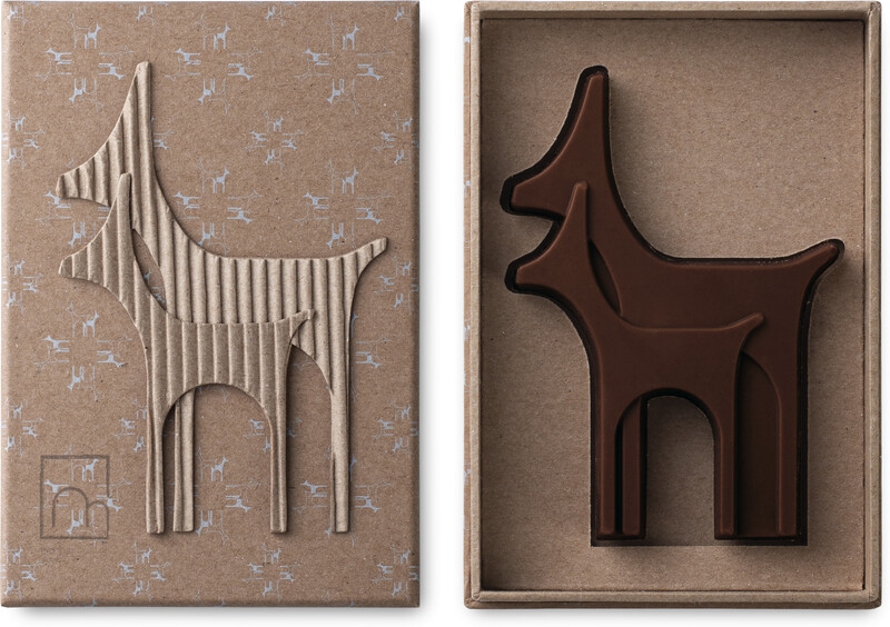 Рождественский олень mojo cacao - шоколад gianduja с посыпкой карамелизированного фундука и кусочками апельсина, 40г