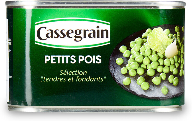 Горошек зеленый, Cassegrain, 280 г, Франция