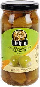 Оливки Delphi фаршированные миндалем в рассоле 350 г