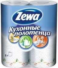 Бумажные полотенца ЗЕВА с рисунком 2-х слойные 2 шт, 0.38кг (по 17 м)