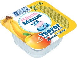 Творог для детей Наша Маша 100г 4,2% яблоко/банан стакан