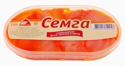 Семга Вкусное море слабосоленая филе-кусочки 180г в масле