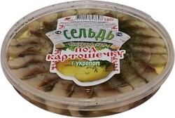 Сельдь Вкусное море филе-кусочки 180г Под картошечку с укропом в масле