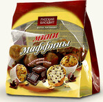 Кекс Русский бисквит мини Маффины 465г с кусочками шоколада