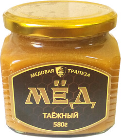 Мед Медовая трапеза 580г таежный ст/б