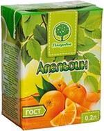 Сок Плодовое Апельсиновый, 0.20л