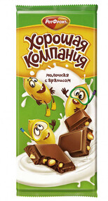Кондитерская плитка Хорошая компания с арахисом, Рот Фронт, 80 гр.