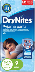 Подгузники-трусики HUGGIES Драйнайтс Мал 8-15 лет 9шт