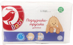 Трусики-подгузники АШАН maxi (9-14 кг) 4+ размер, 52 шт