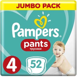 Подгузники-трусики Pampers Pants 4 (9-15 кг) 52 шт
