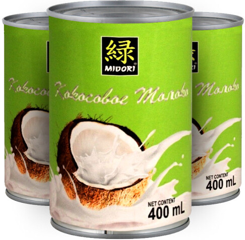 Кокосовое молоко MIDORI 400 мл 7% жирности