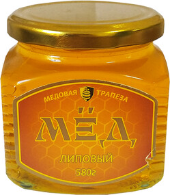 Мед Медовая трапеза 580г липовый ст/б