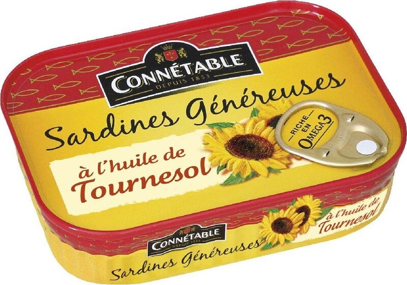 Рыбные консервы Connetable Сардины GENEREUSE, в подсолнечном масле, 140 г