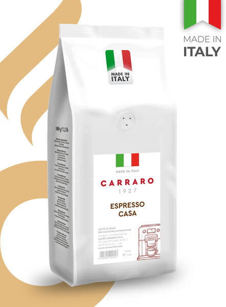 Кофе в зернах Carraro Espresso Casa, для автоматических кофемашин, 1 кг