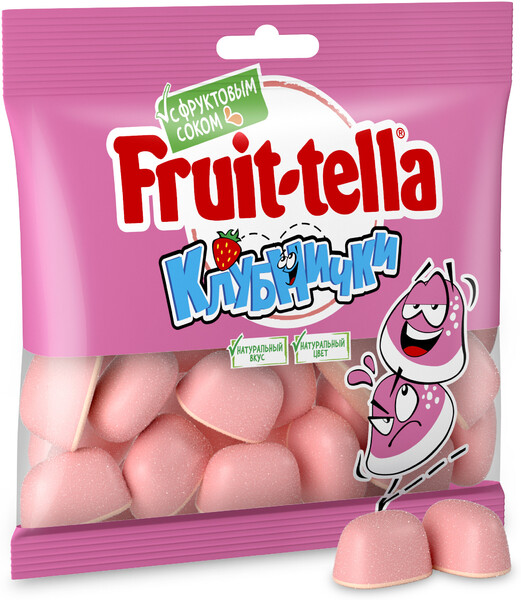 Мармелад жевательный FRUIT-TELLA Клубнички, 100г Италия, 100 г
