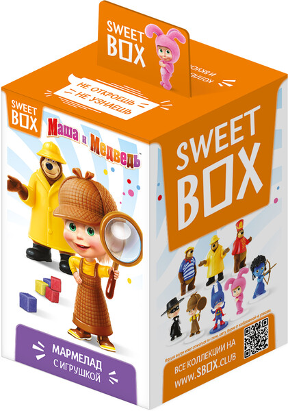 Конфеты Sweet Box Мармелад с игрушкой Маша и Медведь