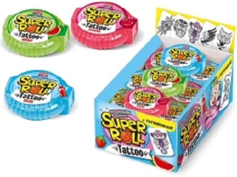 Жевательная резинка Канди клаб CRAZY ROLL Super Sour 15 гр., ПЭТ