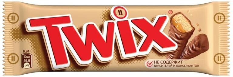Батончики TWIX шоколадные, 4х55г
