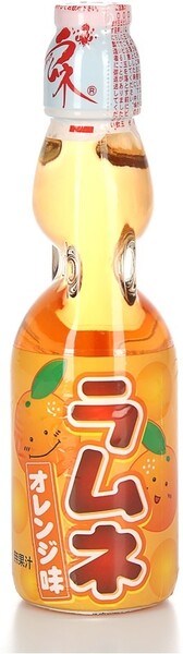 Напиток газированный Ramune со вкусом апельсина, 200 мл