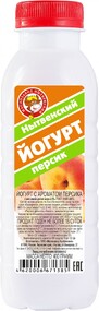 Йогурт Нытвенский 400г 2,5% персик бутылка