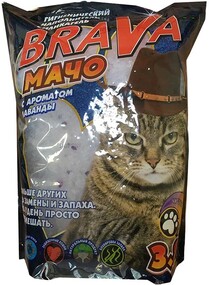 Наполнитель для кошачьего туалета Brava Мачо силикагелевый лаванда, 3,8 л