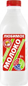 Молоко Нытвенское 0,9л 6% бутылка