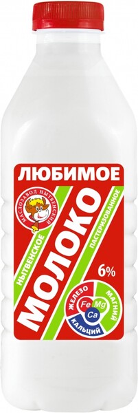 Молоко Нытвенское 0,9л 6% бутылка