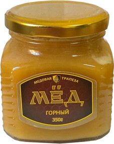 Мед Медовая трапеза 350г горный ст/б