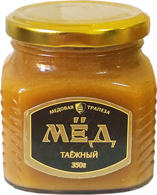 Мед Медовая трапеза 350г таежный ст/б