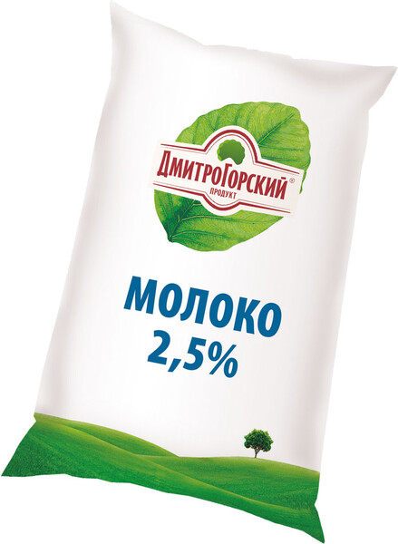 Молоко «Дмитровский продукт» питьевое пастеризованное 2.5%, 900 г