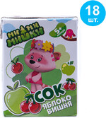 Нектар для детей Ми-Ми-Мишки вишнёво-яблочный осветленный Сок/ 18шт/ 0.2л