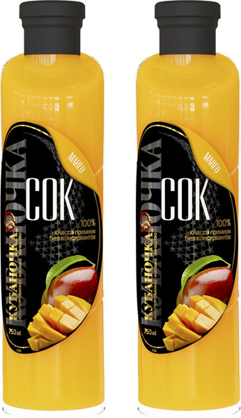 Сок Кубаночка Манго с мякотью без сахара, красителей и консервантов 0,75л