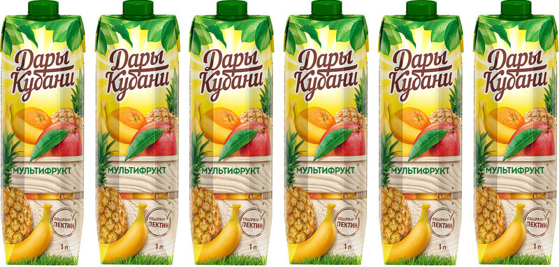 Нектар Дары Кубани мультифруктовый, 1 л