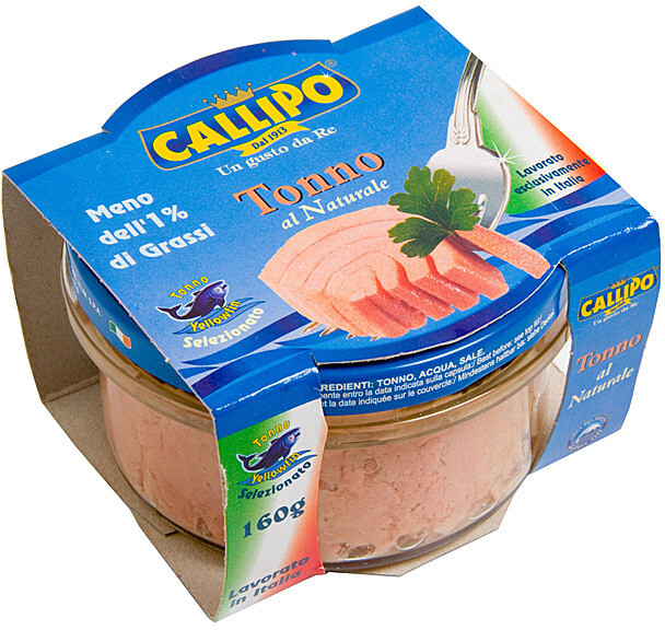 Тунец Callipo Иелоуфин в собственном соку 160г стекло Италия