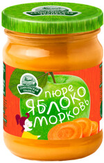 СЕМИЛУКСКАЯ ТРАПЕЗА Пюре фруктовое с сахаром Яблочно-морковное, 470 гр