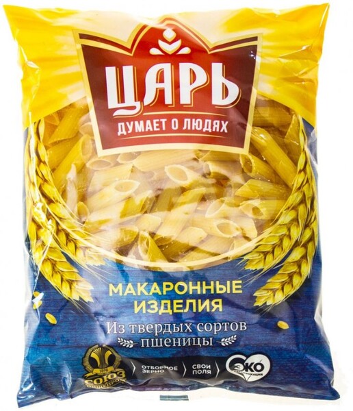 МАКАРОНЫ ПЕРЬЯ РИФЛЕНЫЕ ЦАРЬ 400Г