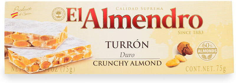 Туррон El Almendro хрустящий миндальный 75г