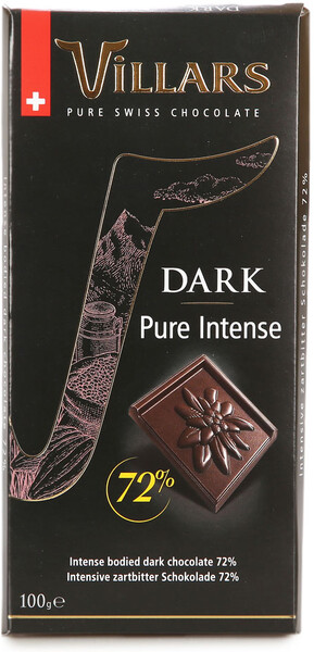 Шоколад горький Villars 72% 100г