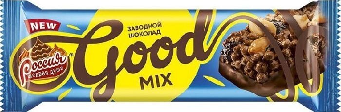 Батончик РОССИЯ ЩЕДРАЯ ДУША шоколадный, 33г